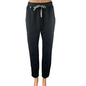 Figs Women's Black Drawstring Mid Rise Tapered Medical Nurse Scrub Pants Size XS